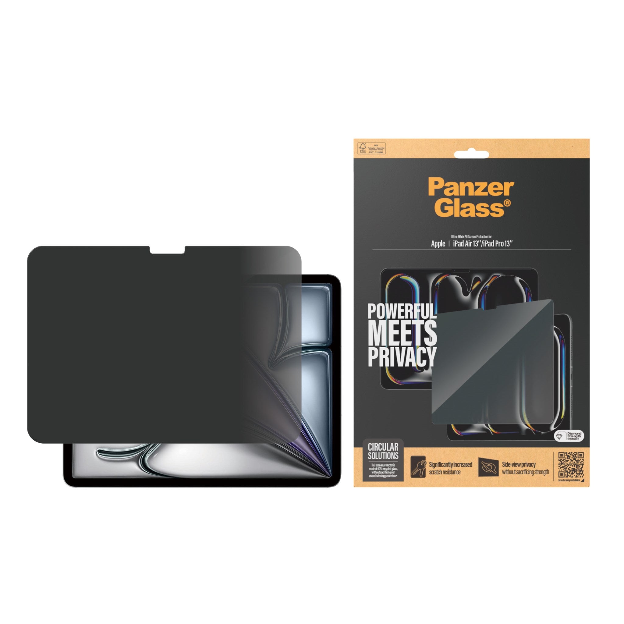 PanzerGlass® Privacy Displayschutz iPad Air 13'' (2024-2025) | iPad Pro 13'' (2024) | Ultra-Wide Fit